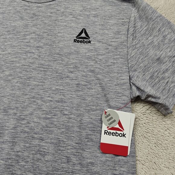 Reebok Delta Core Performance T-Shirt Men's S Golf Tennis Classic Fit Gray NWT - Picture 2 of 6